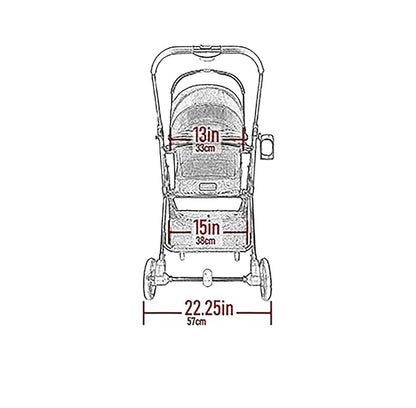 Pet Gear, A Vermont Family Owned Company Since 1936, 3-in-1 Travel System, View 360 Stroller Converts to Carrier and Booster Seat with Easy Click N Go Technology, for Small Dogs & Cats, 4 Colors