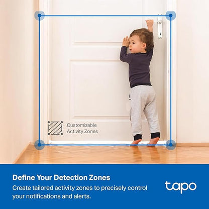 Tapo 1080p Indoor/Outdoor Security Camera - Free Person/Motion/Baby Cry Detection, Color Night Vision, IP65 Weatherproof, SD/Cloud Storage, Works w/Alexa & Google Home HybridCam, Black