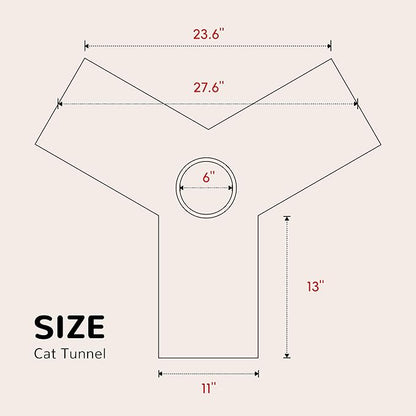 Tempcore Pet Tunnel Tube Toys 3 Way Collapsible, Cat Tunnels for Indoor Cats，Kitty Bored Pet Toys Peek Hole Toy Ball, Puppy, Kitty, Kitten, Rabbit