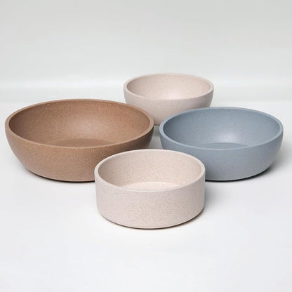 Loving Pets - Dolce Bamboo - Eco-Friendly Pet Bowls & Dishes for Dog, Cats, Puppy Food and Water Dish -Sustainable and Dishwasher Safe, Made with Real Bamboo (Small, Oat-Beige)