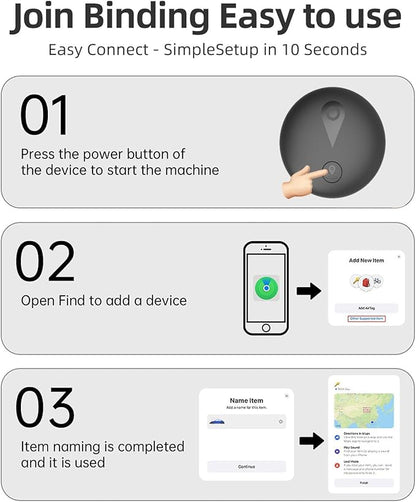 Undetectable GPS Tracker for Vehicles - Real-Time Tracking, No Monthly Fee/No SIM Card, Works with iOS Find My | Mini Hidden Magnetic GPS Locator, Ultra-Slim, IP68 Waterproof, 12-Month Working Time