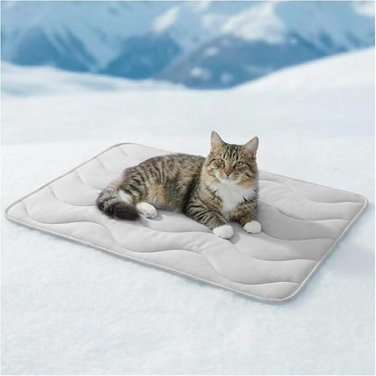 furrybaby Dog Cooling Mat for Medium Dogs, 35"x24" Self Cooling Pet Cooling Mat for Dogs & Cats, QMAX>0.5, Thickened Cool Fiber, Cooling pad for Dog Bed, Durable Portable Indoor/Outdoor Summer,Grey