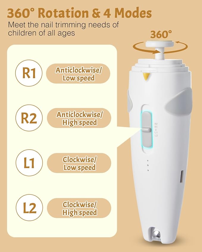 Lictin Baby Healthcare and Grooming Kit, 26 in 1 Rechargeable Nail Trimmer Electric Set,Safe File with Auto Light, Newborn Nursery Health Care Portable Safety Set for Infant Toddlers Boys Girls, Grey