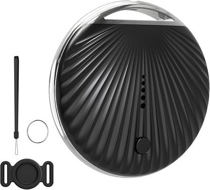 Air Tracker Tag, [MFi Certified] Smart Tag, Pet Bluetooth Tracker for Apple Find My, IP68 Waterproof,Replaceable Battery, Key Finder and Item Locator for Keys, Bags, Pets, Wallet-Black