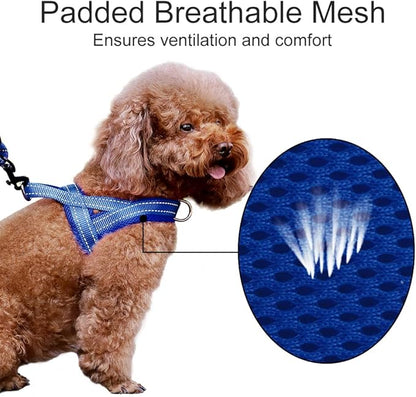 Plutus Pet No Pull Dog Harness with Breathable Mesh Padded, Adjustable Reflective Escape Proof Dog Harness, Quick Fit Dog Vest Harness for Small Medium Large Dogs(L, Navy Blue)