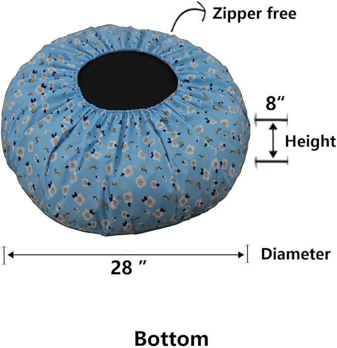 Round Dog Bed Cover Replacement Washable Waterproof Plastic 27 to 28 Inch