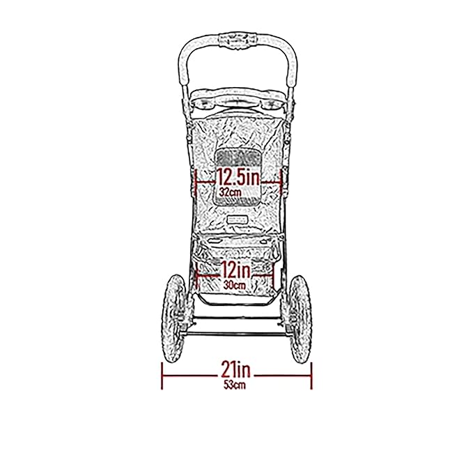 Pet Gear No-Zip NV Pet Stroller for Cats/Dogs, Zipperless Entry, Easy One-Hand Fold, Gel-Filled Tires, Plush Pad + Weather Cover Included, Spotted Design