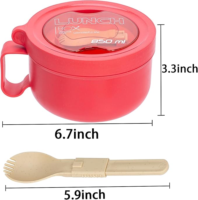 Unbreakable Microwave Soup Mugs with Lids and Handles,Microwave Ramen Bowl with Lid for Soup and Instant Noodles,Oatmeal, Gumbo, Salad,BPA Free