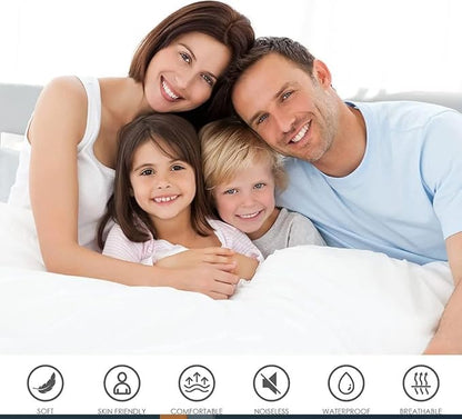 Utopia Bedding Mattress Protector Zippered King Size, 100% Waterproof Bed Bug and Dust Mite Proof Mattress Encasement, Absorbent 6 Sided Mattress Cover