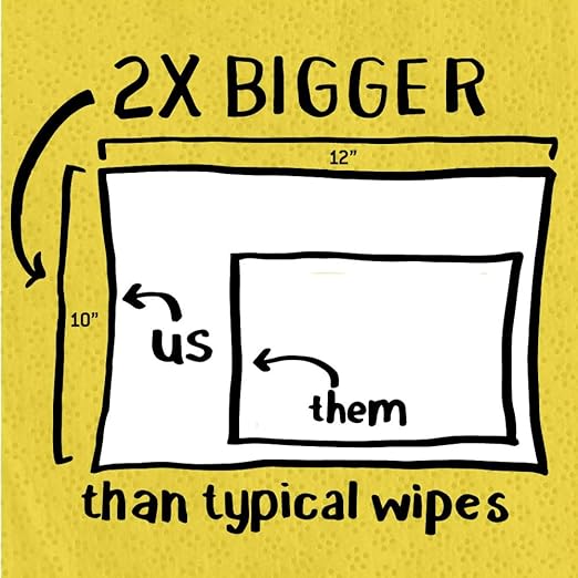 Tub O' Towels TW90 Heavy-Duty 10" x 12" Size Multi-Surface Cleaning Wipes, (10" x 12" wipes) Per Canister, Pack of 1, 90 Count Total