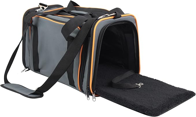 EliteField Expandable Soft Pet Carrier (3 Year Warranty, Airline Approved), Multiple Sizes and Colors Available (17" L x 11" W x 11" H, Gray)