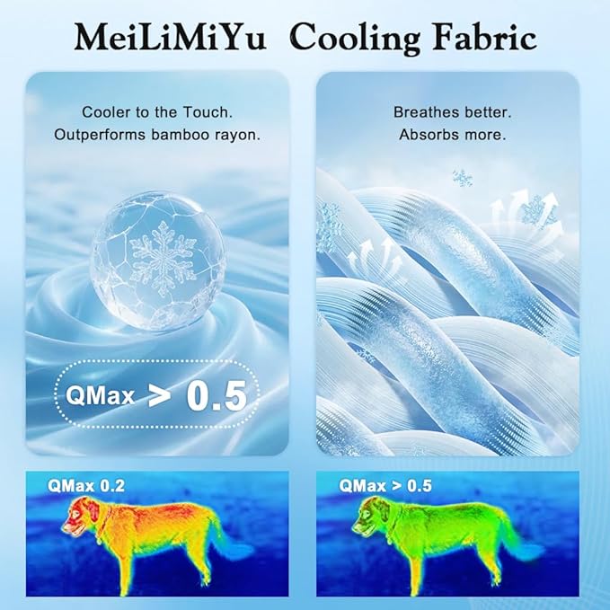 2026 Upgraded Washable Dog Cooling Mat Ice Silk Cooling Mat for Dogs Pet Self Cooling Pad Blanket Dog Cooling Pad (Q-Max>0.4) for Indoor & Outdoor Car Seats (Grey, 40x28 in)