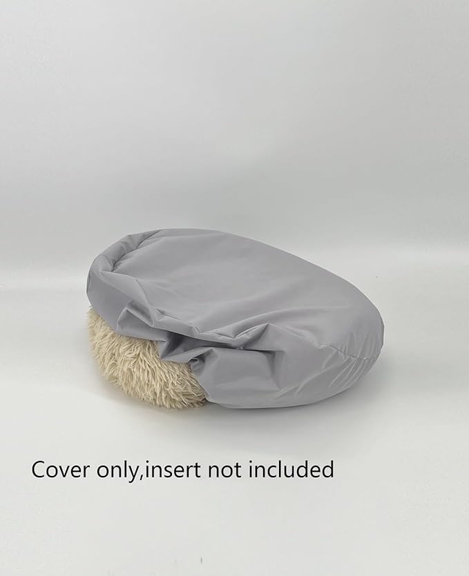 Waterproof Dog Bed Cover Replacement Round 39 Inch Light Grey