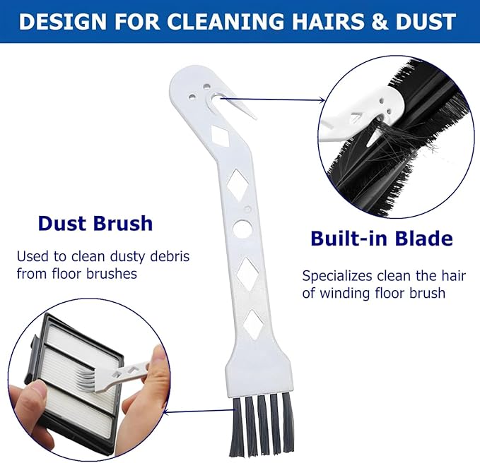 4 Packs Cleaning Brush for Robot Vacuum,Handheld Vacuum Cleaning Brush,Universal Tool Brush for Cleaning Hair/Pet Hair/Dust
