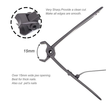 SZQHT Ultra Wide Jaw Opening Nail Clippers Set, Toenail Clippers for Thick Nails, Heavy Duty Nail Cutter, Stainless Steel Toe Nail Clippers for Seniors, Men & Women Manicure,Pedicure,Big(Gray)