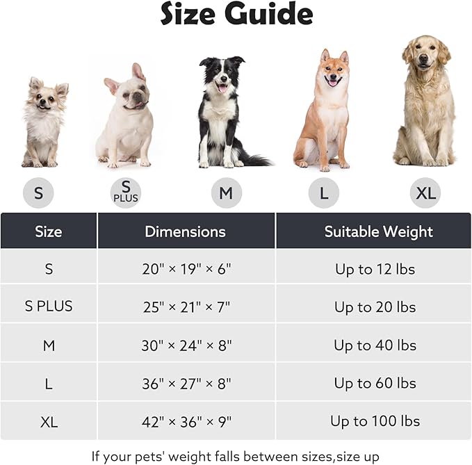 JOEJOY Dog Bed Medium Size Dog, Removable Washable Cover Orthopedic Soft Pet Bed, Anti-Slip Fluffy Plush Faux Rabbit Fur Puppy Bed, 30"x24"x8", Leopard Print, Grey