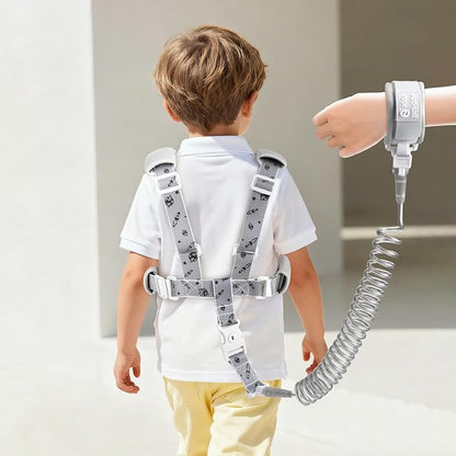 Toddler Leash & Harness, 4-in-1 Anti-Lost Safety Strap with Reflective Rocket Design for Boys & Girls - Ideal for Outdoor Activities, Travel, and Shopping