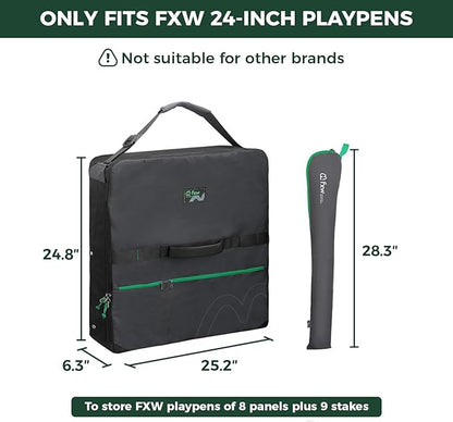 FXW Specialized Dog Playpen Storage Bag (Not Suitable for Other Brands), Designed for RV Trips, Fits 24" H 8 Panels and 9 Stakes, 1 Pack│Patented