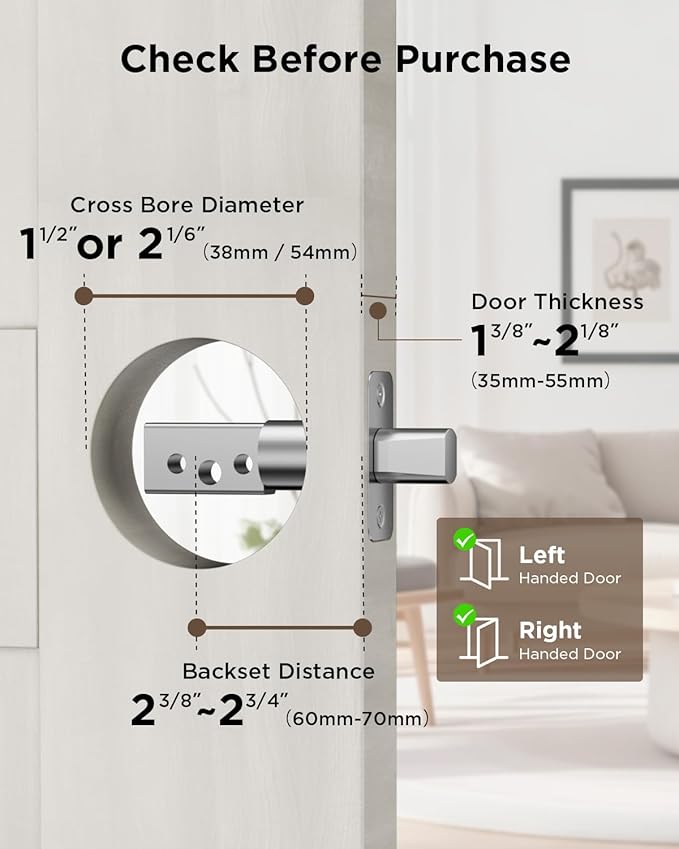 TCL D1 Wi-Fi Smart Lock, Fingerprint Door Lock, Keyless Entry Keypad Deadbolt Lock for Front Door, Built-in WiFi, Auto Lock, Voice Control, Easy Installation, 8 Months Battery (Black)