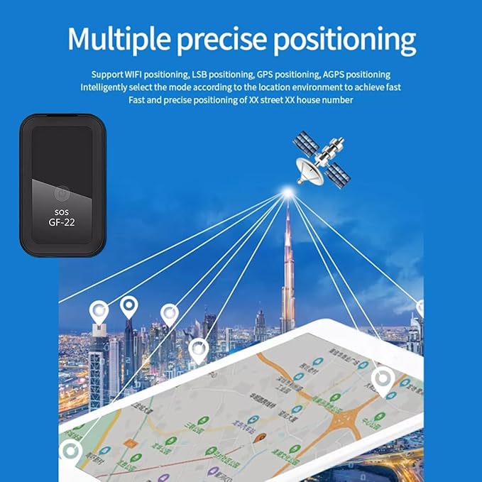 KF Premium Mini GPS Tracker for Vehicles, Pets & Luggage – Real Time Hidden Magnetic Car Tracker Device – Wireless GPS Locator with Voice Recording & Easy Setup