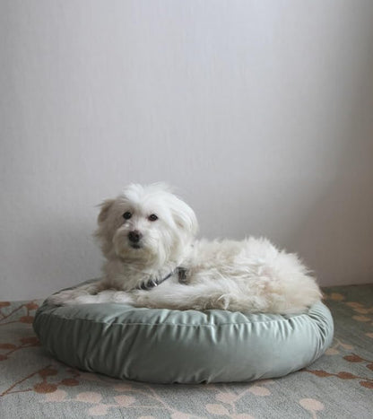 Sage Green Velvet Round Dog Bed Cover Replacement Washable 36 Inch