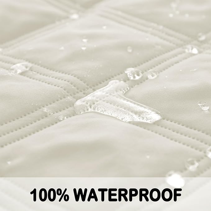 fuguitex Waterproof Dog Blanket Reversible for Small Dogs Resistant Leakproof Washable Couch Cushion Bed Protector Cover for Indoor Furniture Pet Friendly（52"*82",Baby Pink+Cream