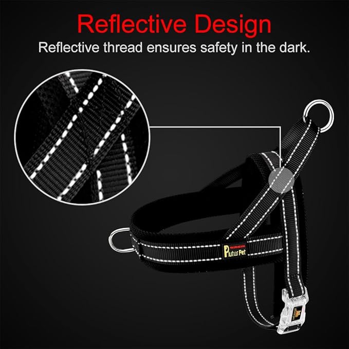 Plutus Pet No Pull Dog Harness with Breathable Mesh Padded, Adjustable Reflective Escape Proof Dog Harness, Quick Fit Dog Vest Harness for Small Medium Large Dogs(M, Cyan)