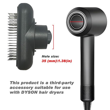 Pet hair blowing comb-Skin Friendly Grooming Tool for Dogs, Cats, and Puppies, Deshedding and Hair Removal for Long and Short Haired Pets (dark gray)