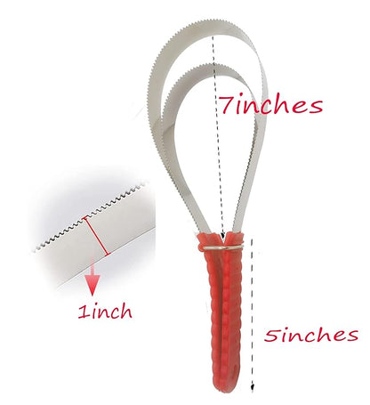 Shedding Blade Horse Brush Scraper Stainless Steel Shed Blade for Dogs (two loops)