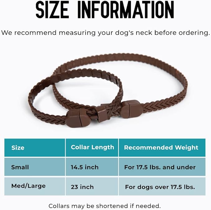 Hip + Joint Mobility Collar for Dogs with Glucosamine, Chondroitin, MSM, and More | Convenient & Easy | 30 Days of Continuous Support | Water Resistant (Med/Large)