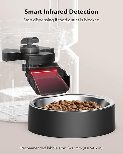 PETLIBRO Automatic Cat Feeder – 3L Programmable Pet Food Dispenser with Airtight Storage, Timed Portion Control, Voice Meal Call & Dual Power Supply, Clog-Free Healthy Feeding for Cats & Small Dogs
