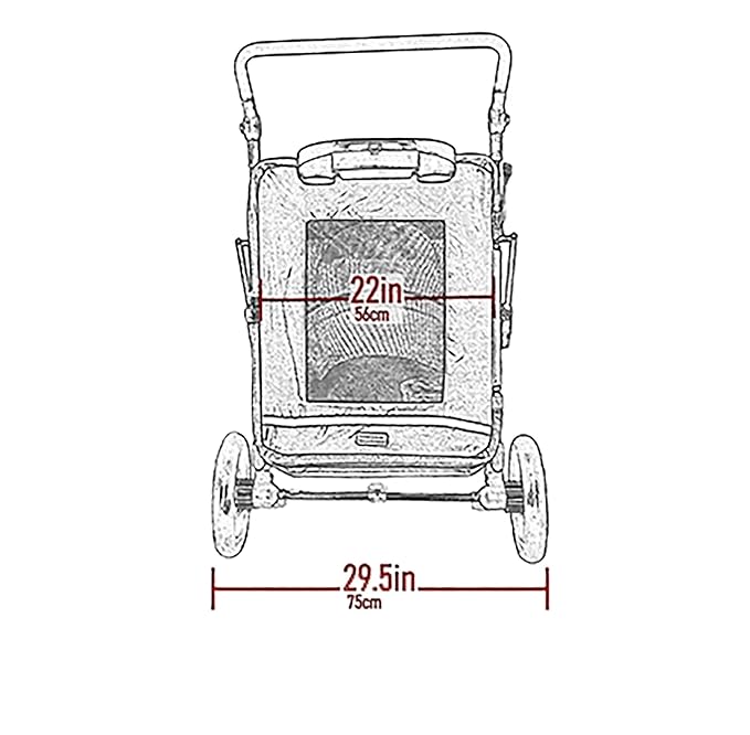 Pet Gear NO-Zip Pet Stroller with Dual Entry, Push Button Zipperless Entry for Single or Multiple Dogs/Cats, Pet Can Easily Walk in/Out, Gel-Filled Tires, Sea Salt, Expedition