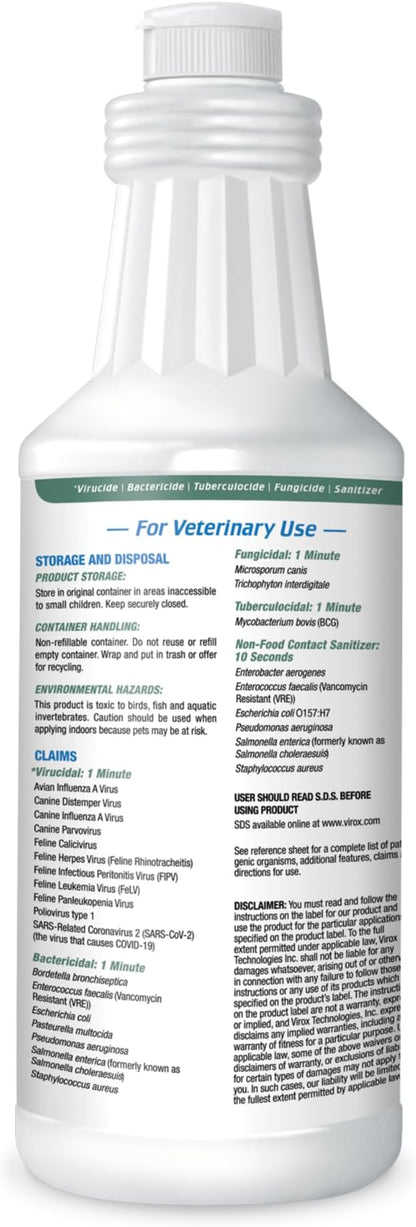 REScue One-Step Ready-to-Use Disinfectant Cleaner & Deodorizer – For Veterinary Use, Animal Shelters, Pet Foster Homes, Kennels, Litter Box – 32 Ounce RTU (Spray Nozzle NOT Included)
