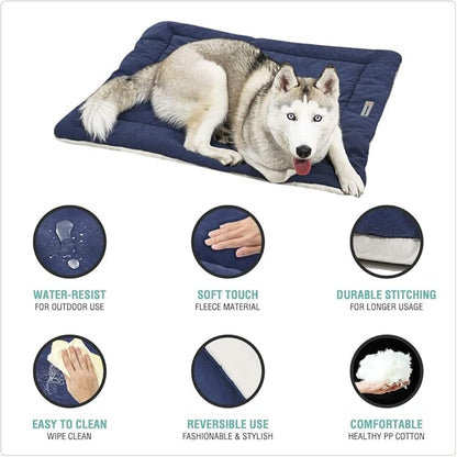 CHEERHUNTING Camping Dog Bed Pet Bed 40”X32”, Outdoor, Waterproof, Washable, Water-Resist, Large, Durable, Portable Travel Pet Mat