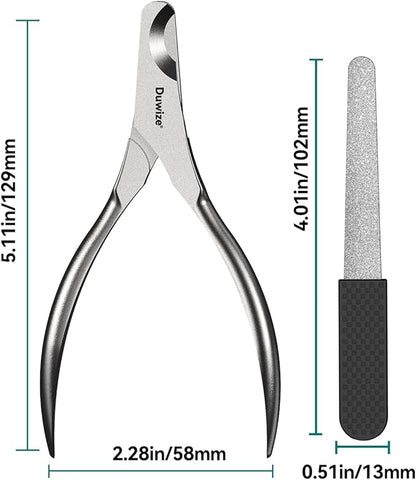 Dog Nail Clippers - All Steel Material, 1.22-Inch Large Opening, Built-in Spring, No Fur Pinch, for Medium to Large Dogs and Cats, Professional Pet Nail Trimmers, with Free Nail File (Matte)