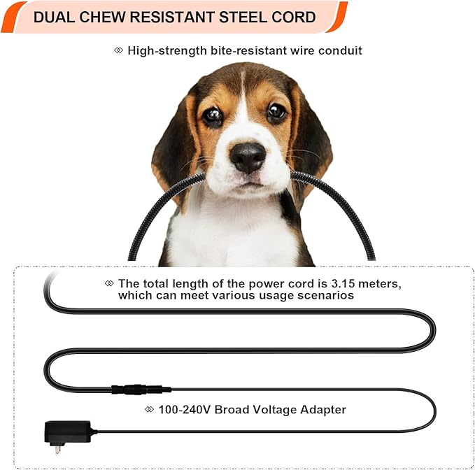 Upgraded Heated Dog Bed with Enlarged Heating Area, 12V Safe Voltage Arthritis Orthopedic Dog Bed with Memory Foam, Heated Pet Bed with Waterproof Cover for Small, Medium Dos &Cats(Medium)…