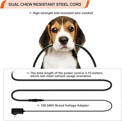 Upgraded Heated Dog Bed with Enlarged Heating Area, 12V Safe Voltage Arthritis Orthopedic Dog Bed with Memory Foam, Heated Pet Bed with Waterproof Cover for Small, Medium Dos &Cats(Medium)…