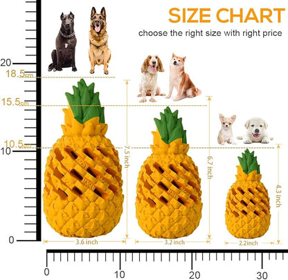 M.C.works Dog Toy for Aggressive Chewers Large Breeds, Indestructible Pineapple Dog Toys, Tough Treat Dispensing Toys for Small Medium Large Dogs (Large)