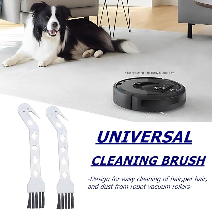 2 Packs Handheld Vacuum Cleaning Brush, Sweeping Robot Cleaner Brush, Universal Tool Brush for Cleaning Hair/Pet Hair/Dust
