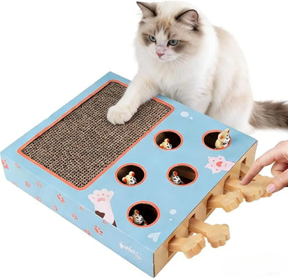 PAWISE Cat Scratcher – Reversible Cardboard Scratching Pad, Durable Cat Scratch Bowl & Bed, Interactive Scratcher for Indoor Cats & Kittens (10X2.4X13.8)