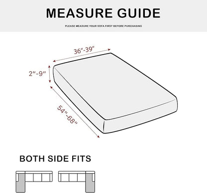 Yates Home Couch Covers for Sectional Sofa L Shape PU Leather Cushion Slipcover Water-Proof Elastic Chaise Seat Cover Protector Slip Cover for Settee Seater Replacement in Living Room（Chaise, Gray