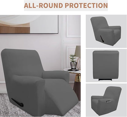 Easy-Going 100% Waterproof Recliner Cover, Dual Waterproof Couch Cover for Recliner, 1- Piece Jacquard Sofa Cover, Leakproof Sofa Slipcover for Kids, Pets, Dog and Cat (Recliner, Grey)