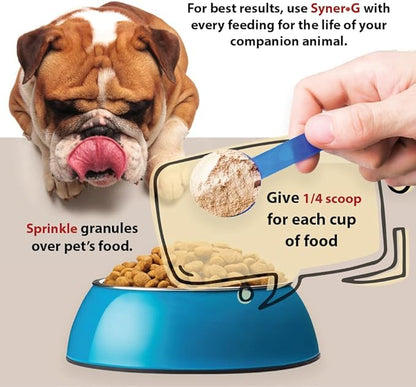 PHS Syner-G Digestive Enzymes Supplement for Dogs and Cats - Alpha-Amylase, Lipase, Cellulase, and Protease - Digestion Support, Absorption of Nutrients, Skin Health - 454 Grams