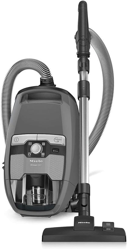 Miele Blizzard CX1 Pure Suction Bagless Canister Vacuum Cleaner with AllTeQ Universal Floorhead and Parquet Twister Floorhead, 1200 W, Graphite Gray – 10829430