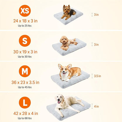 Amazon Basics Large Dog Bed for Crate, Washable Large Dog Mat for Pet Kennel, Anti-Slip, 42x28x4 Inches