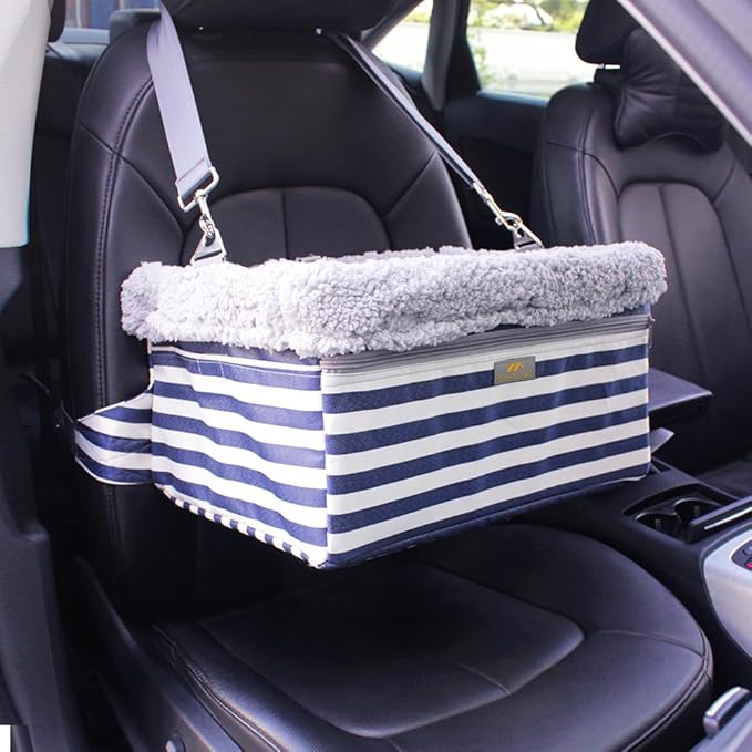 Dog Car Seats for Small Dogs, Upgrade Dog Booster Seat with Metal Frame Construction with Double-Layer Oxford, Perfect for Small Pets up to 20lbs