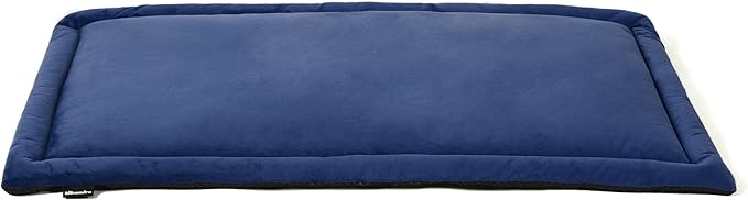 Allisandro Lightweight Waterproof Dog Bed Pad, 1.5" Thick Travel Mat for Crates, Kennels & Elevated Beds, Washable Non-Slip Sleeping Mat for Small to Large Dogs, 36 x 23 Inches, Navy Blue