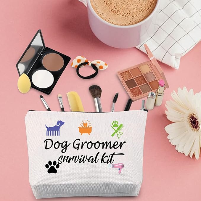 TSOTMO Pet Groomer Gift Hair Stylist Pet Grooming Makeup Bag Dog Groomer Survival kit Cosmetic Bag Animal Hairdresser Gift (Groomerkit)