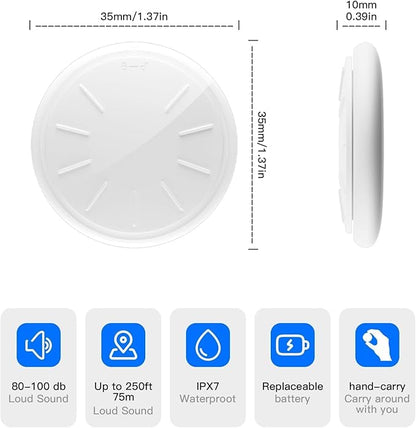 4 Pack GPS Tracker Works with Apple Find My (iOS Only), Key Finder Luggage Tracker with Key Chain and Waterproof Case, Not for Android, Track Wallet Backpack Suitcase Dogs Cats Pets Collar Car