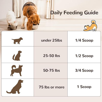 Turkey Tail Mushroom Powder for Dogs, Organic 10 Mushroom Blend for Lipoma Lumps and Bumps, Dog & Cat Herbal Supplements Probiotic with 50% β-Glucan, Joint Gut Immune Skin Support - 60g